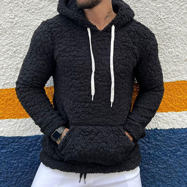 Lamb Fleece Thermal Hooded Chic Sweatshirt