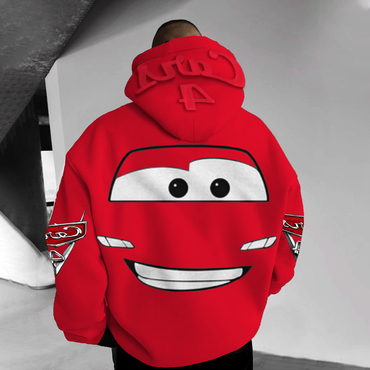 Unisex Oversized Lightning Mcqueen Chic Printed Hoodie