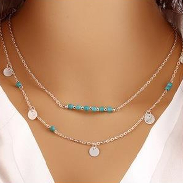 Casual Fashion Layered Pendant Chic Necklace