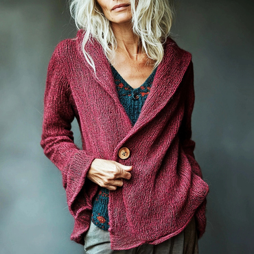 Women's Knitted Solid Color Chic Casual Elegant Cardigan