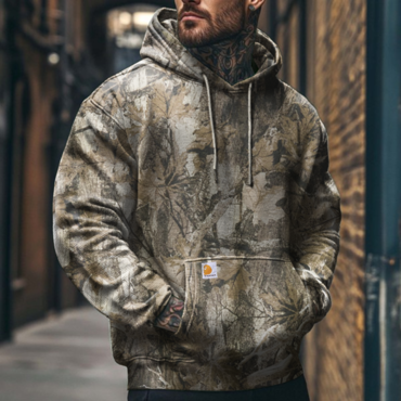 Men's Outdoor Vintage Forest Chic Camouflage Hoodie