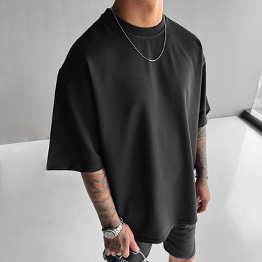 Unisex Neutral Simple Basic Chic Solid Color Oversized T-shirt