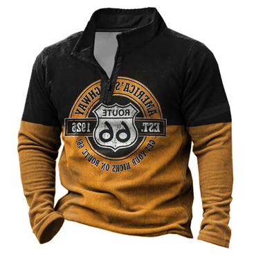 Men's Outdoor Route 66 Chic Quarter Zip Sweatshirt