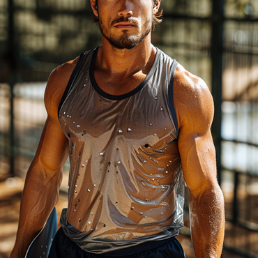 Men's Fashion Sexy See-through Chic Vest