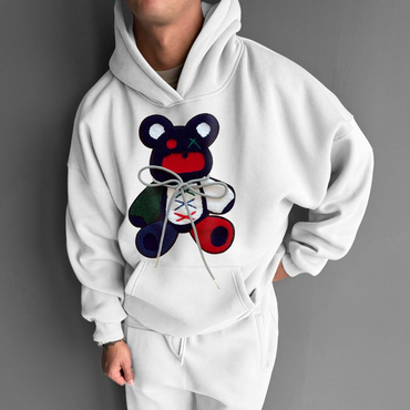 Men's Bear Design Chic Hoodie