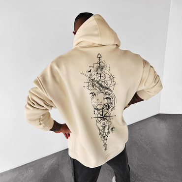 Oversize Sun Moon Star Chic Ocean Hoodie