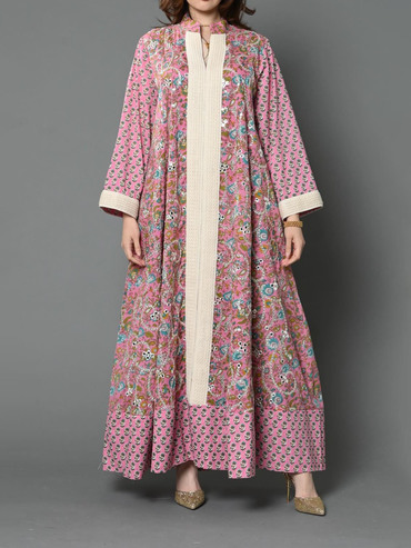 Stylish Printed Ramadan Abaya Chic Dress