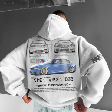 Streetwear Oversized Racing Graphics Chic Hoodie