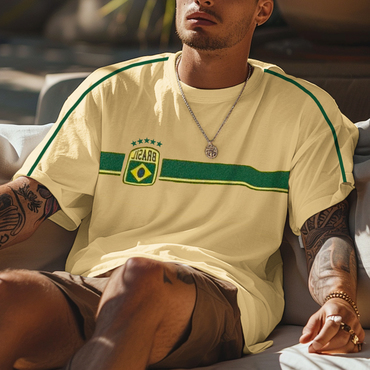 Unisex Vintage Brazil Y2k Chic Football Oversized T-shirt