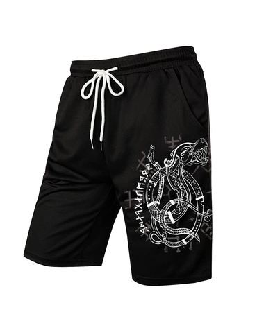 Fenrir Celtic Wolf Vegvisir Chic Kordelzug-shorts