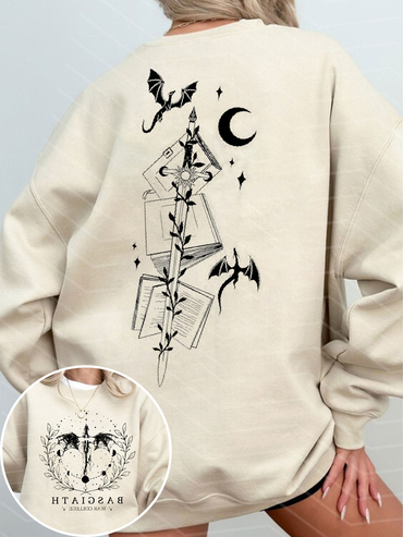 Fourth Wing Crewneck Basgiath Chic War College Dragon Rider Sweatshirt