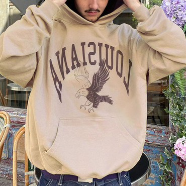 Retro Men's Louisiana Casual Print Chic Hoodie