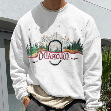 Men's Oversized Vintage 'colorado' Chic Casual Sweatshirt