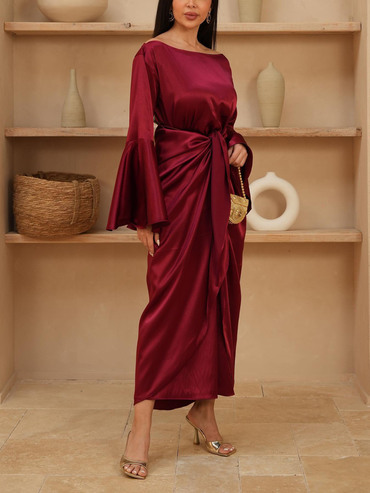 Stylish Ramadan Satin Kaftan Chic Dress