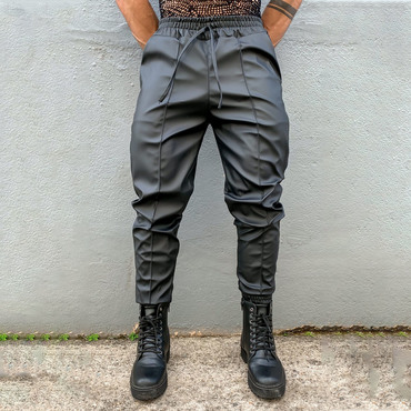 Men's Casual Leather Chic Pants