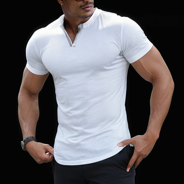 Men's Casual Tight-fitting Basic Chic Solid Color T-shirt