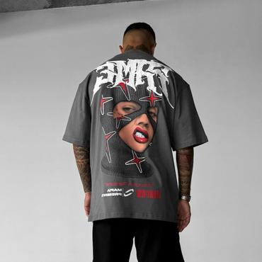 Oversized Unisex Halloween Print Chic T-shirt