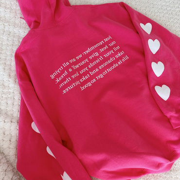 Pink Reminder Hoodie Chic