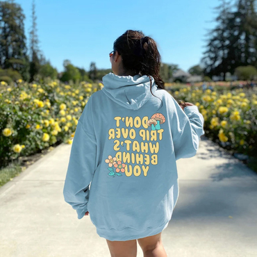 Don't Trip Over What's Chic Behind You Daisy And Mushroom Hoodie