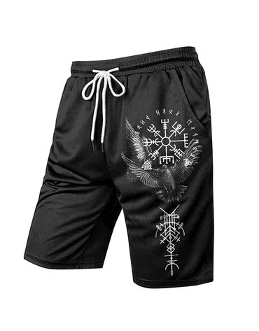 Fenrir Celtic Wolf Vegvisir Chic Kordelzug-shorts