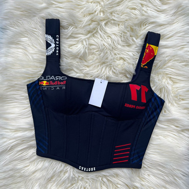 Taking Race Day Vibes Chic To The Next Level With This Custom Red Bull Corset