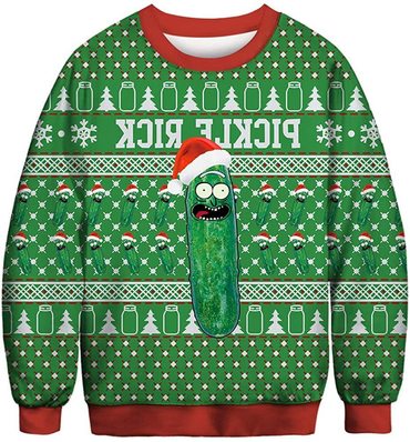 Unisex 3d Cucumber Can Print Chic Christmas Sweatshirt