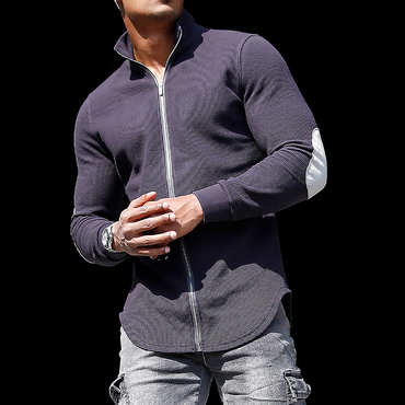 Men's Casual Sports Long-sleeved Chic Fitness Training T-shirt Outdoor Running Top Casual Slim-fit Base Shirt Jacket Men's Sl