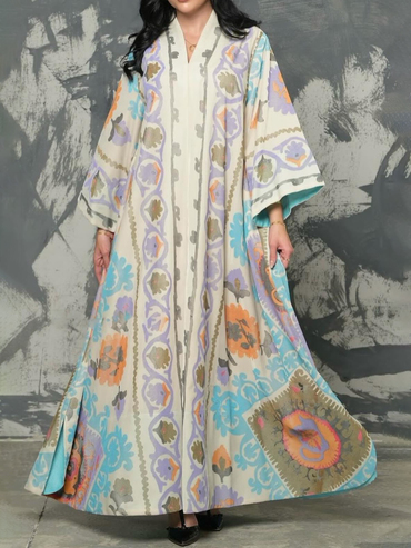 Stylish Printed Robe Chic Dress