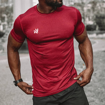 Men's Casual Solid Color Chic Breathable Sports T-shirt