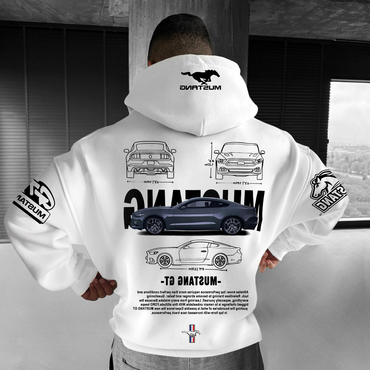 Oversize Sports Car Mustang Chic Gt Hoodie