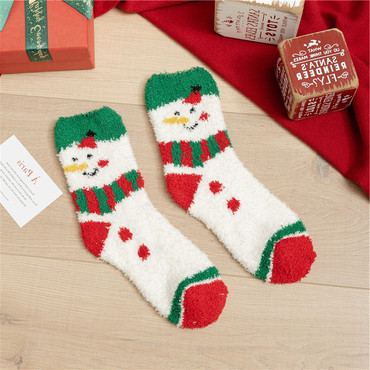 Unisex Christmas Coral Fleece Chic Sleeping Socks