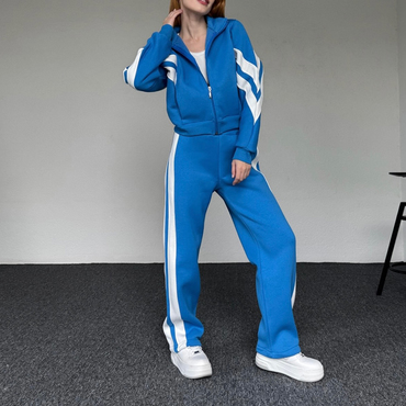 Oversized Unisex Casual Zip-up Chic Cardigan And Sweatpants Set