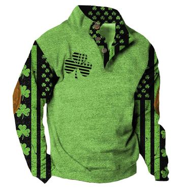 St. Patrick's Day Lucky Print Chic Long Sleeve Sweatshirt