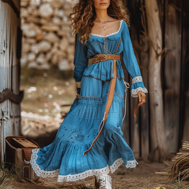 Women's Gypsy Maxi Bohemian Chic Dress