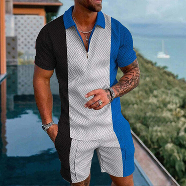 Men's Summer Clothing Short Sleeve Chic T-shirt And Shorts Set Sportswear