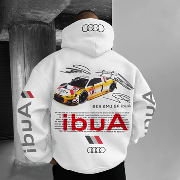 Unisex Oversized Ad Sports Chic Car Printed Streetwear Hoodie