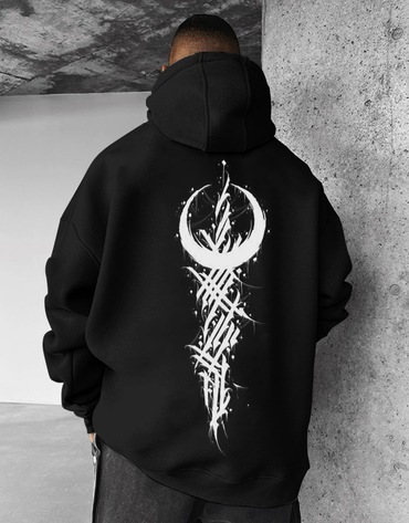 Half Moon Art Tattoo Chic Hoodie