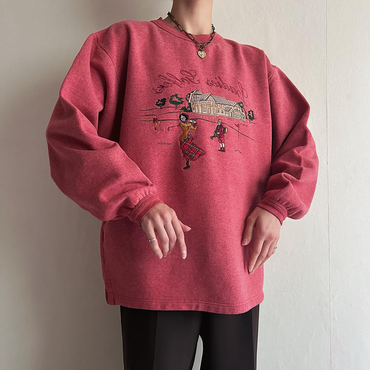 Women's Vintage Graphic Crew Neck Chic Sweatshirt