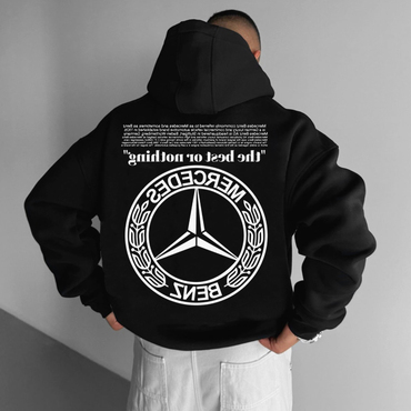 Casual Racing Car Logo Chic Letter Design Hoodie