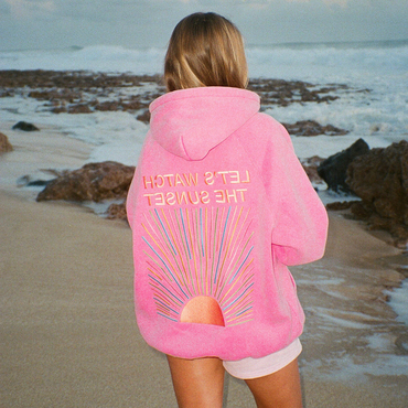 Women's Oversized Relaxed Sun Chic Embroidered Hoodie