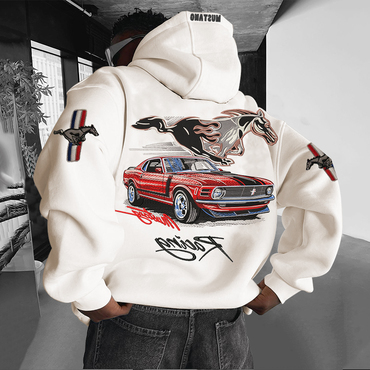 Casual Loose Racing Print Chic Hoodie