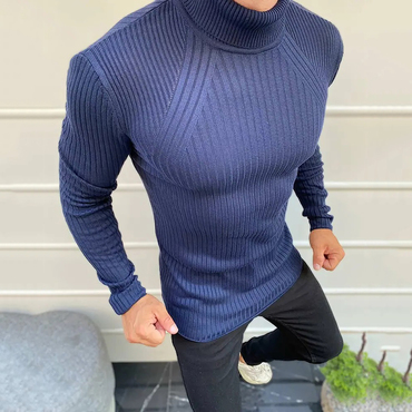 Men's Warm Solid Color Chic Casual Sweater