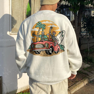 Men's Vintage Print Chic Sweatshirt