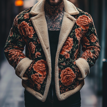 Street Fashion Casual Men's Chic Jacket Printed Jacket Coat