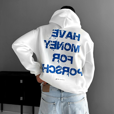 Men's Letter Print Oversized Chic Hoodie