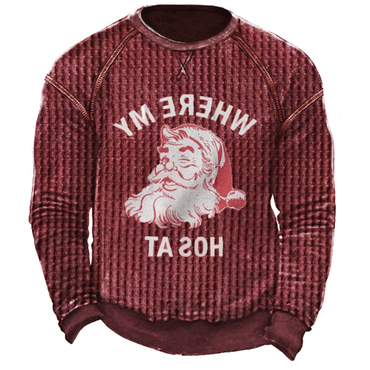 Men's Vintage Christmas Print Chic Sweatshirt