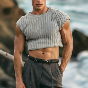 Men's Breathable Cropped Chic Top