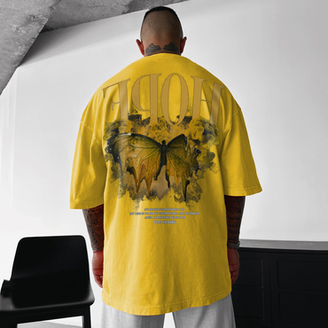 Hope Butterfly Printed Oversized Chic T-shirt