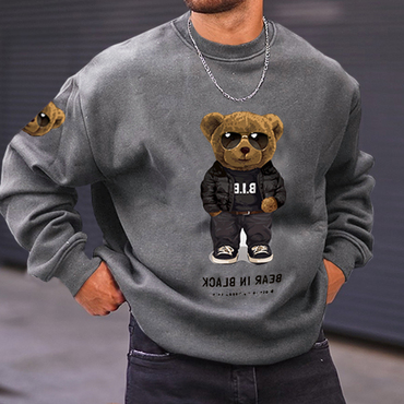 Teddy Bear Men's Casual Chic Sweatshirt