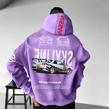 Oversized Car Graphic Unisex Chic Hoodie